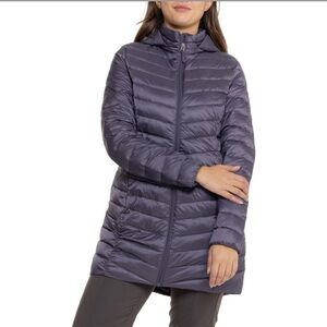 32 Degrees Women's Long Down Jacket - Dark Gray